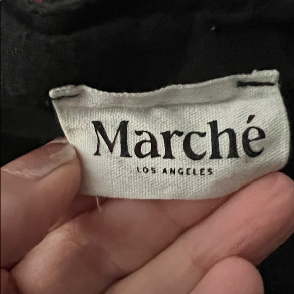 Marche Linen Button Down Dress Black Women’s Medium - Picture 6 of 8